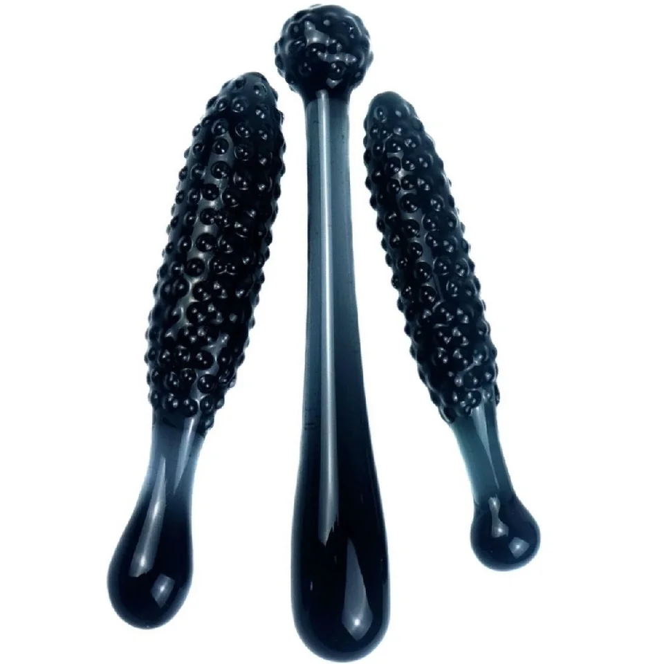 Čierne krištáľové sklo dildos masturbator realistický dildo penis veľký g-spotový análny zadok plug pre dospelé hračky pre ženy pre ženy