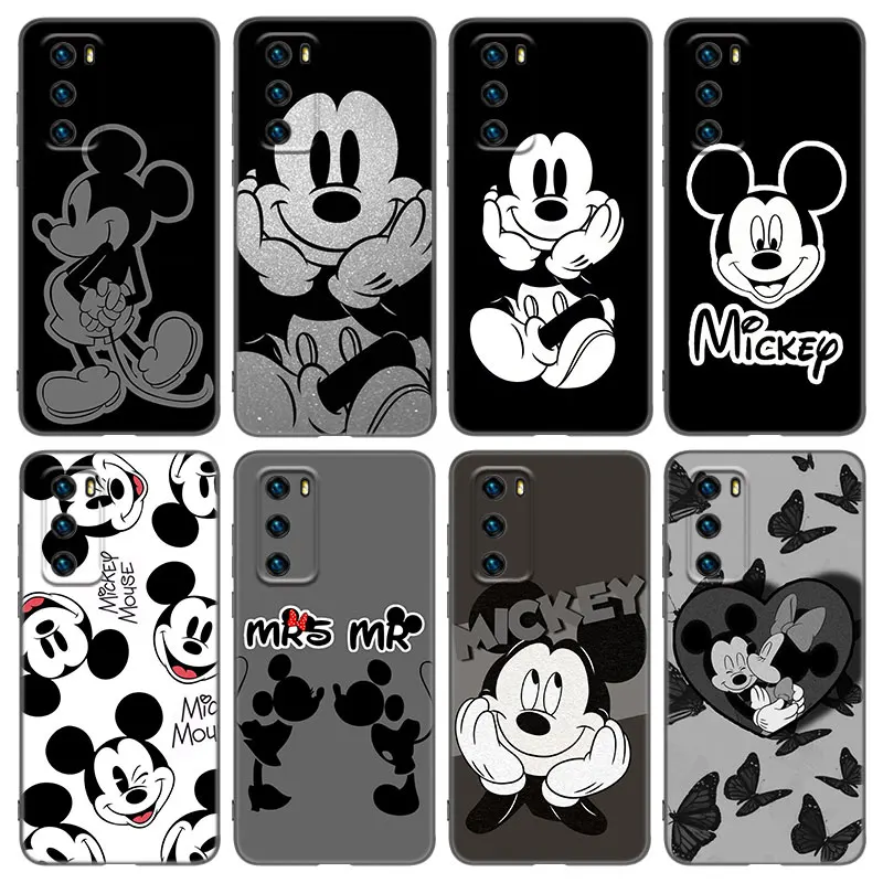 Čierne m-mikkey umenia čierna telefónna puzdro pre Huawei Pura 70 Ultra P20 P30 P30 P40 Lite P60 Art P50 Pro P50E P SMART 2018 2019 2020 2021