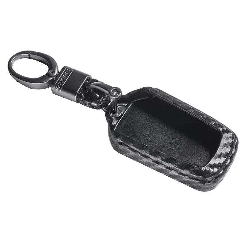 Čierne silikónové uhlíkové vlákno v štýle automobilu Kľúč fob cover puzdro diaľkový držiak kryt chránič pre chránič pre Isuzu Mu-x D-Max
