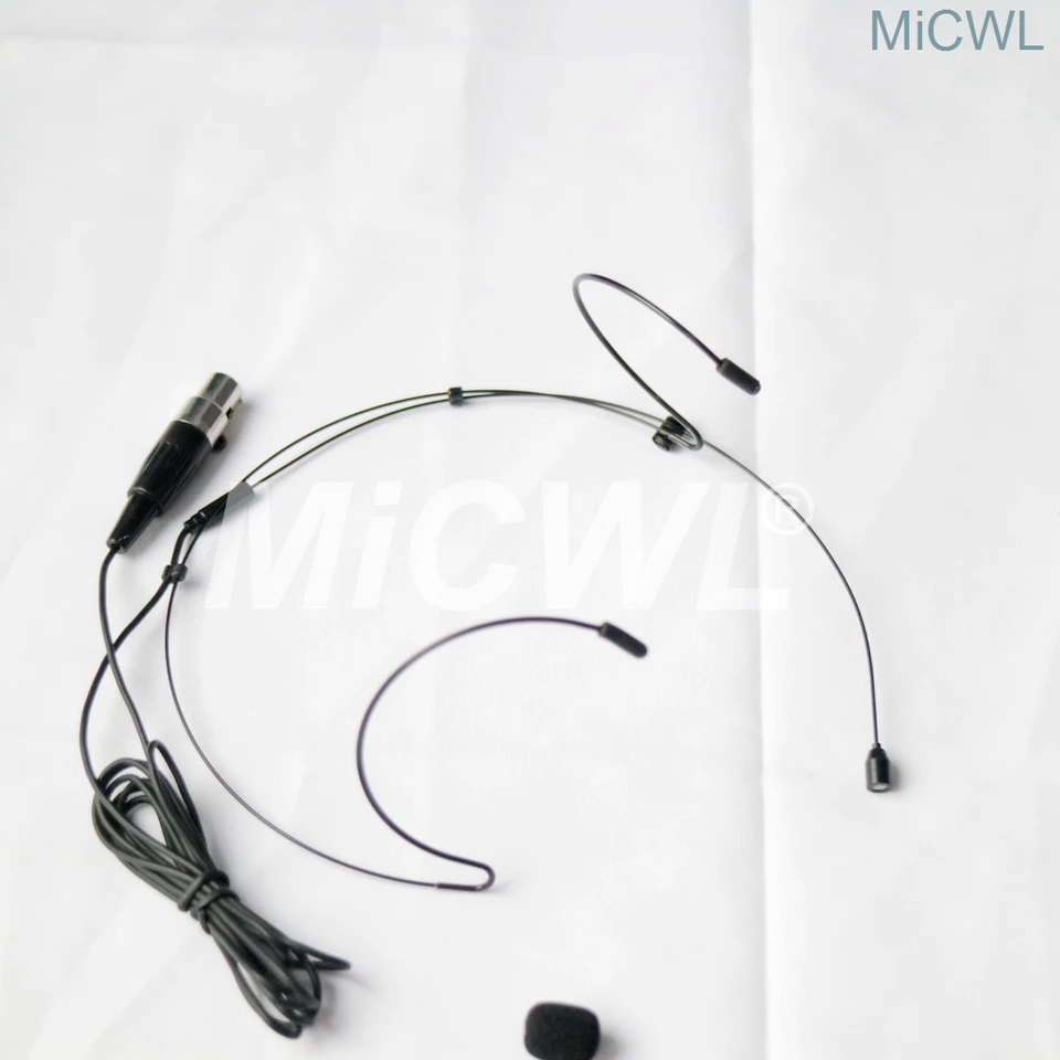 Čierne TA4F Mini headset hlava nosiť mikrofón pre Shure Wireless Beltpack System Omnirectional MICS