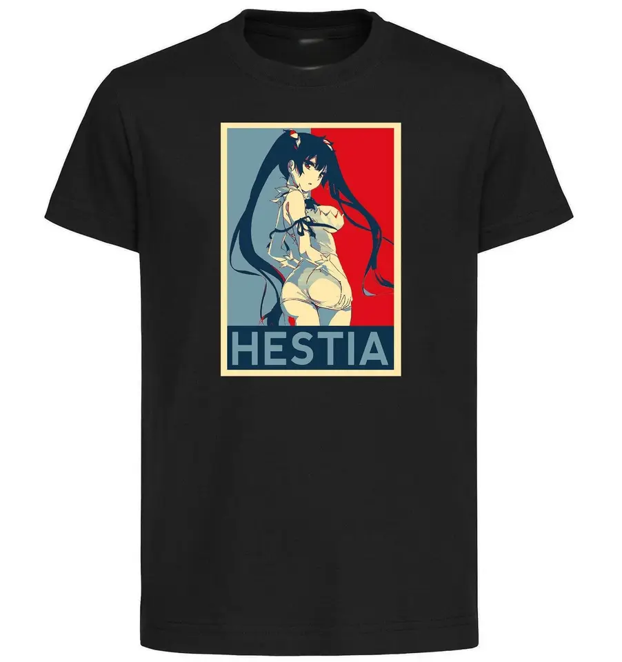 Čierne tričko - Danmachi Propaganda - Hestia-
