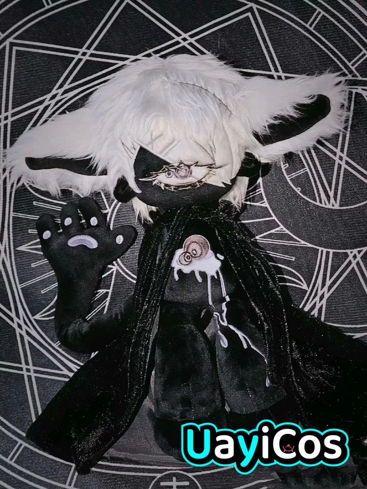 Čierne vlasy yi huan princ chobotnica Palm Monster Animals Plnené 30 cm Plushie Cotton Dark plyšná bábika anime hračky pre deti darčeky