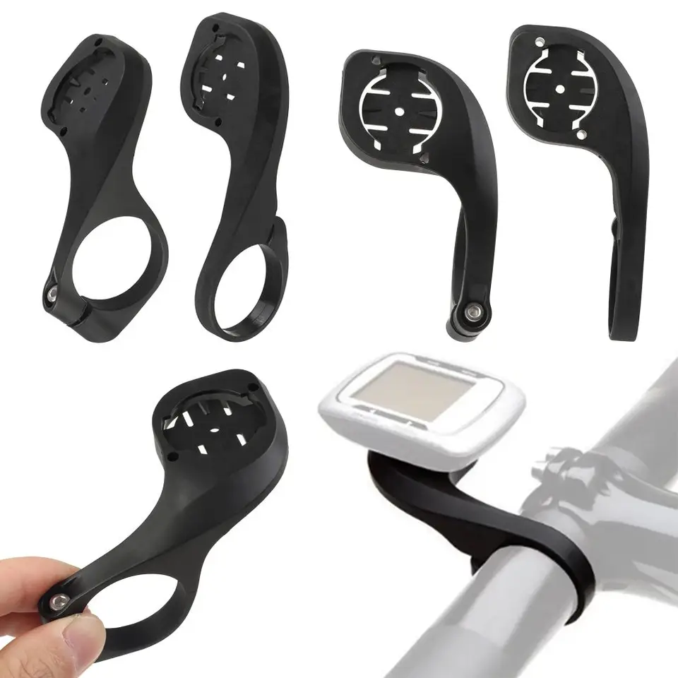 Čierne vysokokvalitné riadidlá Sport Bike Mount Plastic Cycling Držiak na bicykli Držiak počítača