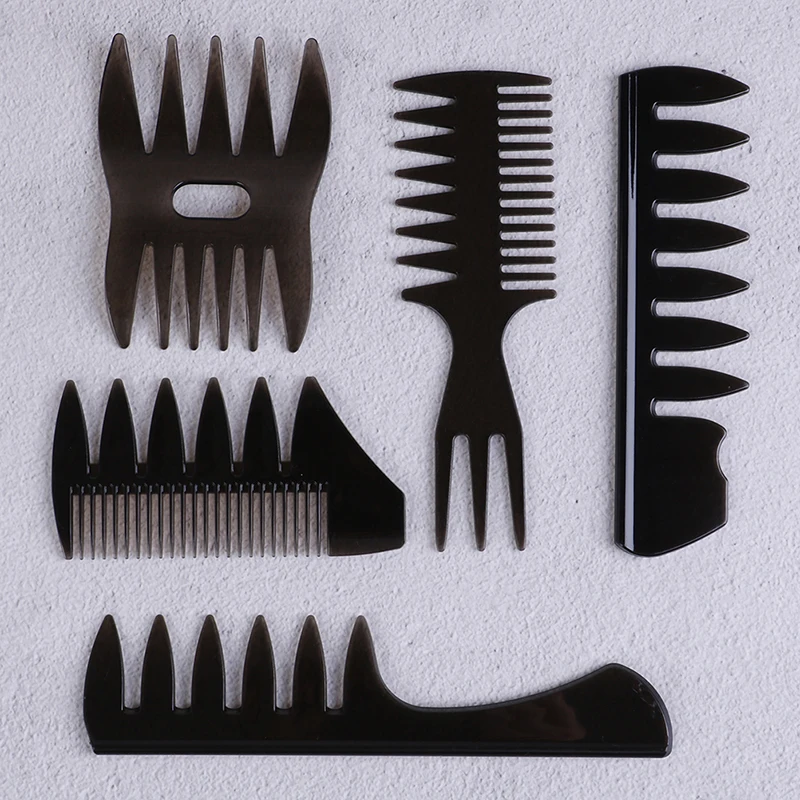 Čierne široké zubné profesionálne strihanie vlasov farbenie hrebeň Hairbruf Hair Brush Hrebeň Hom