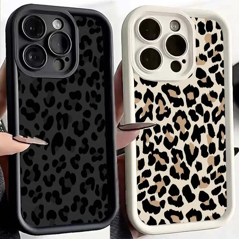 Čierny leopardový tlačný vzor pre puzdro pre Xiaomi Redmi Poznámka 13 A3 Pro 12 11 plus 13c 12c 9c 9a Cover Funda Soft Silikone
