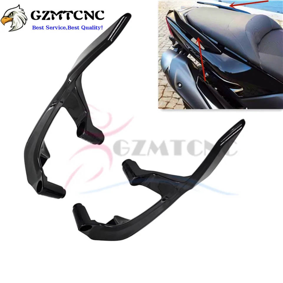 Čierny motocykel plastová zadná ruka na zadnú ruku na zadnú ruku pre spolujazdcom Ručné tyče pre Yamaha Tmax 530 560 T-Max530 XP530 T-MAX560 2017-2022