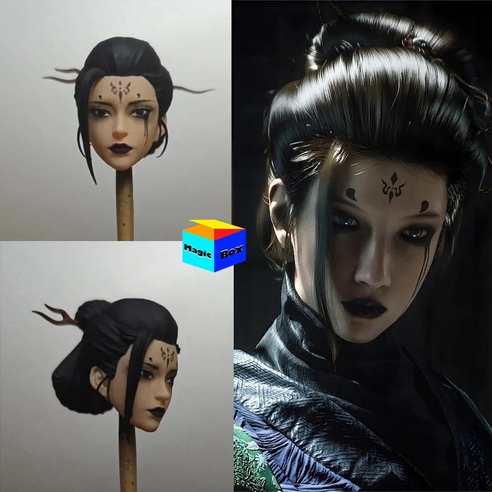 Čierny mýtus 1/12 v mierke: Wukong NPC Ženská hra Characte Dark Series Spider Goblin Head Carving for 6in Action Figure Model