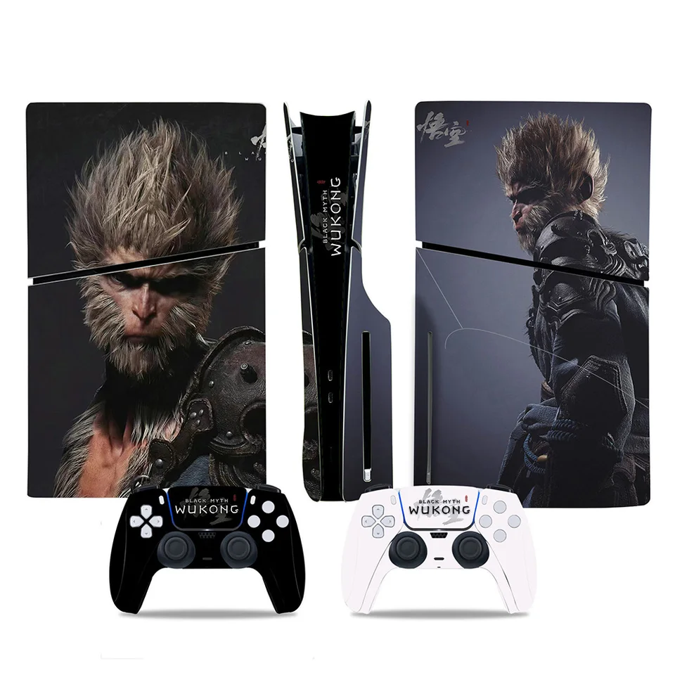 Čierny mýtus Wukong Vinyl Ochranné nálepky Ochranné kožné kožné kože a ovládače pre štíhle konzoly a ovládače PS5
