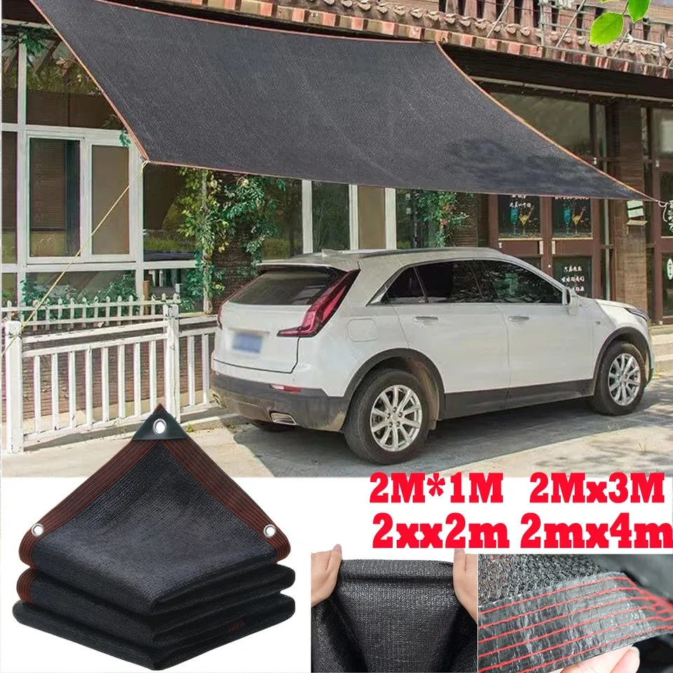 Čierny odtieň handrička anti-UV Sunshade slnečná sieť Záhradná rastlina Tading Cover 6pin vonkajší baldachýn bazén Pergola s priechodmi klip