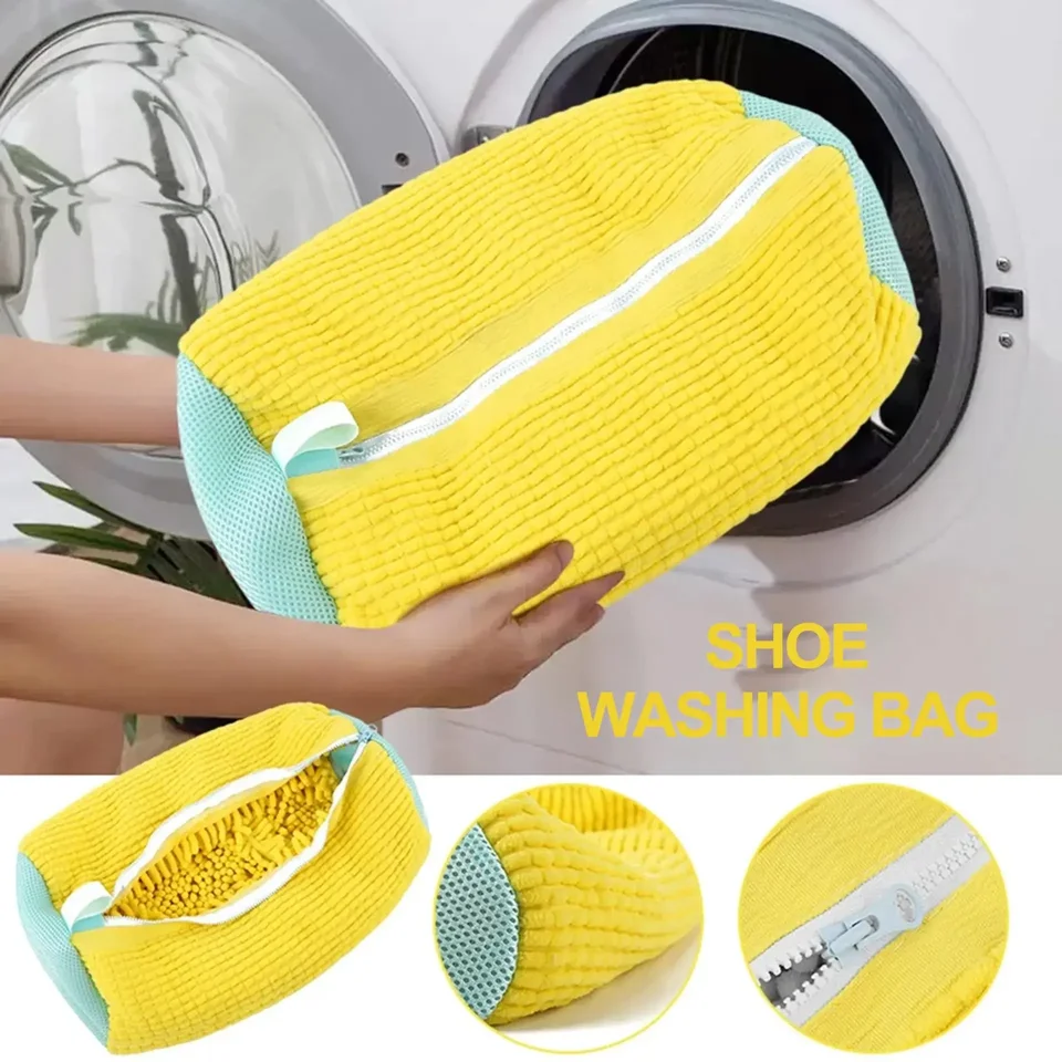 Čistiaca taška Čalúnená sieť Práčovňa Ochranné obuv Protector Fluffy Fibers Polyester Sneaker Wash Friendly Laundry Bag Such Bags