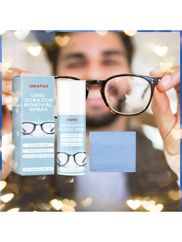 Čistiteľ okuliarov Spray Spray Utierte viacúčelové šošovky Čistiaci roztok pre okuliare, fotoaparáty, šošovky a obrazovky 100 ml