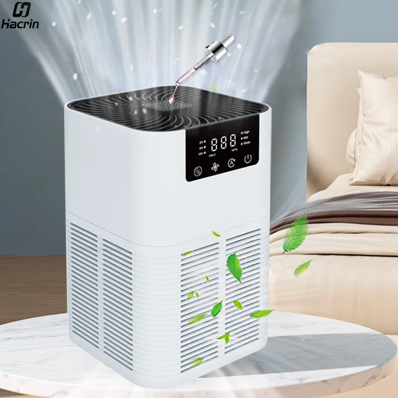 Čistiteľ vzduchu pre čistič čističa vzduchu v domácnosti s aromaterapeutickými iónmi Generátor Eliminator Hepa Smoke Air Fresher