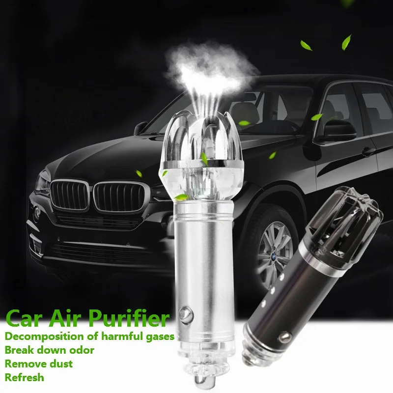 Čistiteľ vzduchu vo vzduchu 12V automatické auto čerstvý vzduch iónový čistič kyslík Bar Ozone Ionizer Cleaner automobilový vzduch