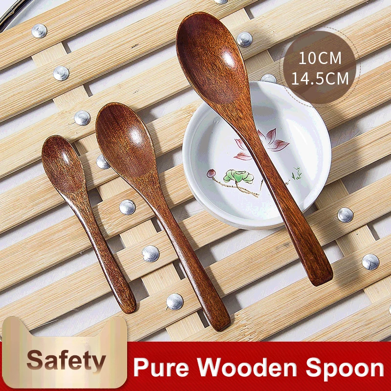 Čistá drevená kávová lyžička medové korenie Miešanie lyžice Anti-Scald Lightweight Conlyware Kitchen Kitchen Adsessory for Home Restaurant