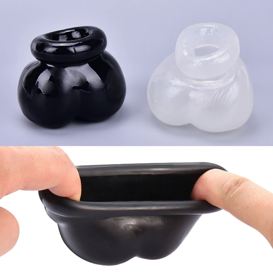 Čistá/čierna Bull Bag Gual Soutter Snug, BallSack Silikone BallSack, otroctvo semenníkov, sexuálne hračky pre mužov