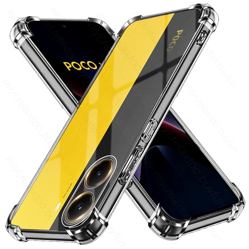 Čisté airbagy TPU Soft Case pre Xiaomi POCO X6 X7 PRO 5G Chráňte nárazový nárazový nárazník Coque Poko Little X7PRO x 6 POCOX7 PRO