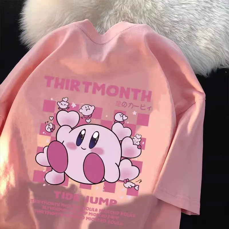 Čisté bavlnené dievčenské tričko s krátkym rukávom s krátkym rukávom leto letné leto New American Trendy Brand Tlačte stredný a veľký detský t
