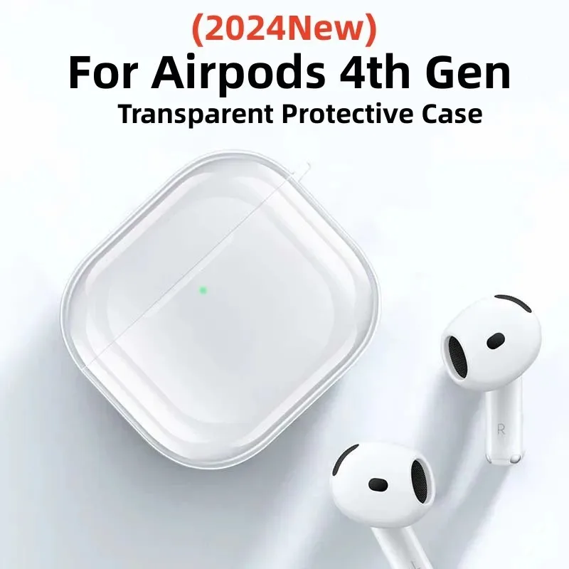 Čisté mäkké puzdro na slúchadlá TPU pre Apple pre AirPods 4 Ochranné puzdro Shock-odolné v prípade Apple pre AirPods 4. generácia USB-C Charg