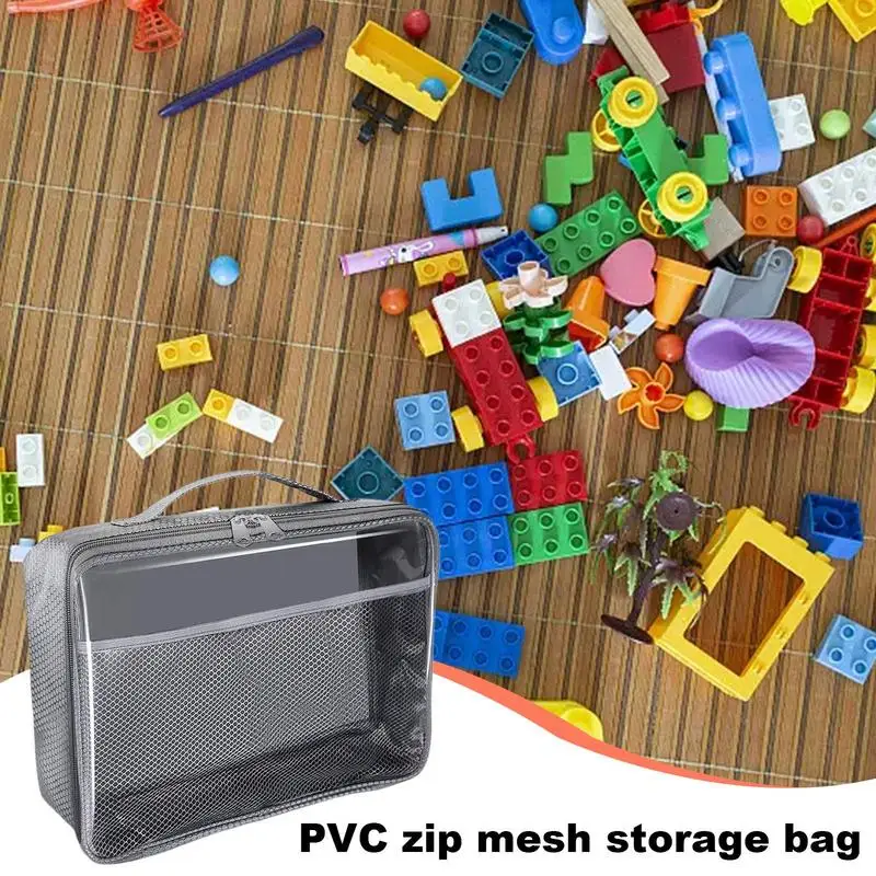 Čisté PVC Zipsed hračky Storage Tašky s priehľadným zipsom Organizátorom vrecka bezpečné a neškodné vodotesné hračky pre hračky pre kozmetické hračky