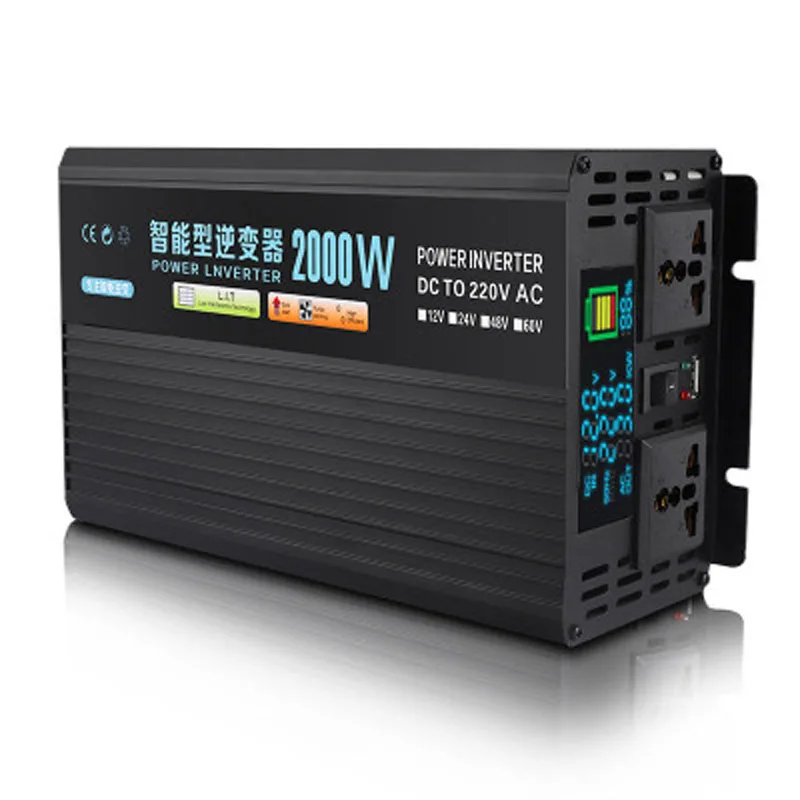 Čistý invertor sínusovej vlny DC 12V/24V až AC 220V 2000W 3000W 3500W 4500W napätia transformátora Power prevodníka Solar Inverter