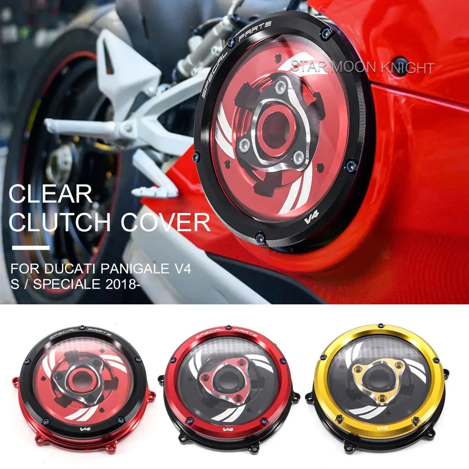Čistý kryt spojky pre Ducati Panigale V4 V4S V 4 Speciale 2021 Motor Racing Swart Reting R Drží R Ochrana Tlaková doska
