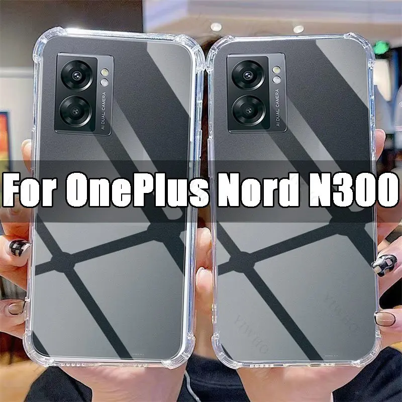 Čistý puzdro na telefón pre priehľadné puzdro OnePlus Nord N300 TPU