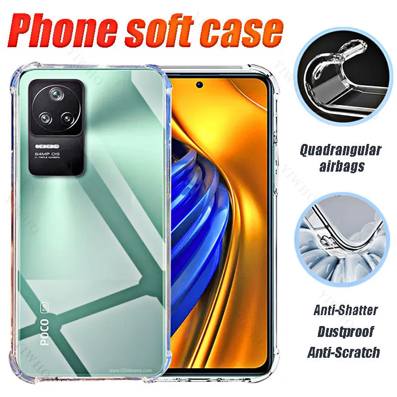 Čistý telefónny prípad pre Xiaomi POCO F4 HD Transparentné kryty shell pre Xiaomi Poko F4 6.67 