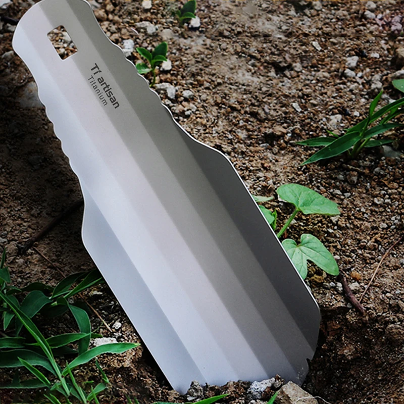 Čistý titánový ultralight batohovací nočník vonkajší kompaktný hovno lopata