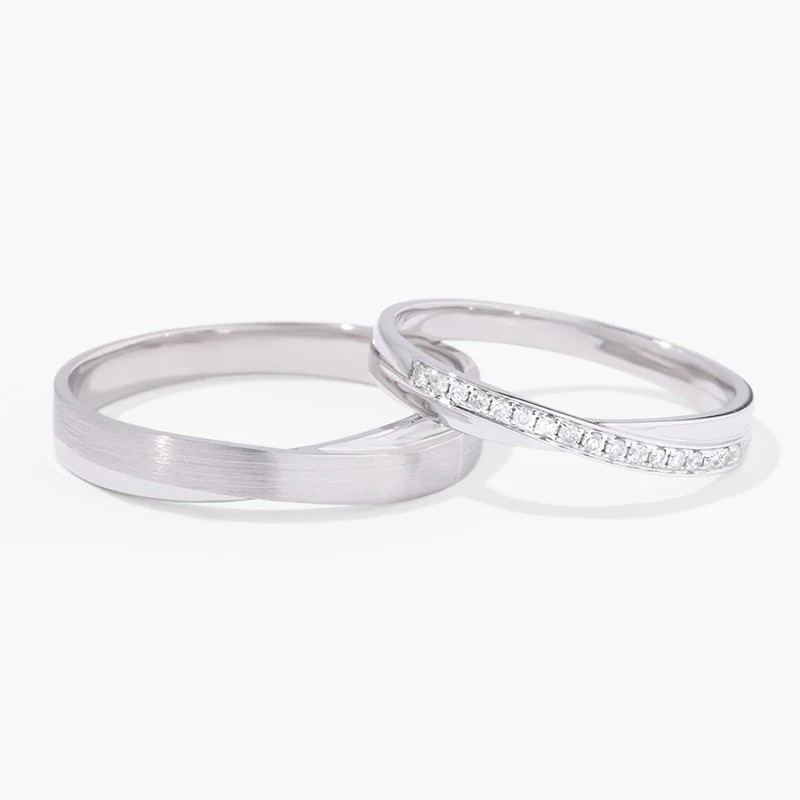 Čistý vlastný ručne vyrábaný prepojený S925 Silver Moissanit Diamond Men's Men's a Women's Parie
