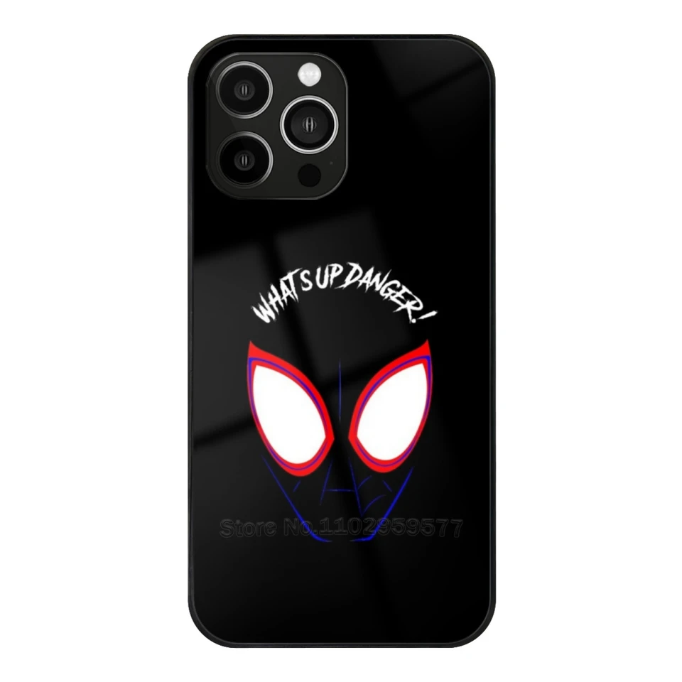 Čo je v nebezpečenstve! Mäkké sklo pre iPhone 15 14 13 12 11 Pro x xs xr 7 8 Max Mini Cover Miles Morales Miles Spiderverse