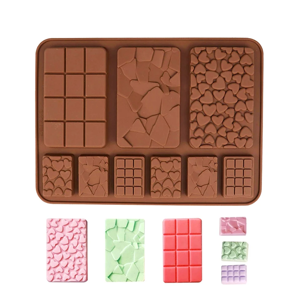 Čokoládová tyčinka Silikónová forma Bakeware Silikónové formy pre fondantnú želé s cukrovinkami čokoládový vosk topí formy