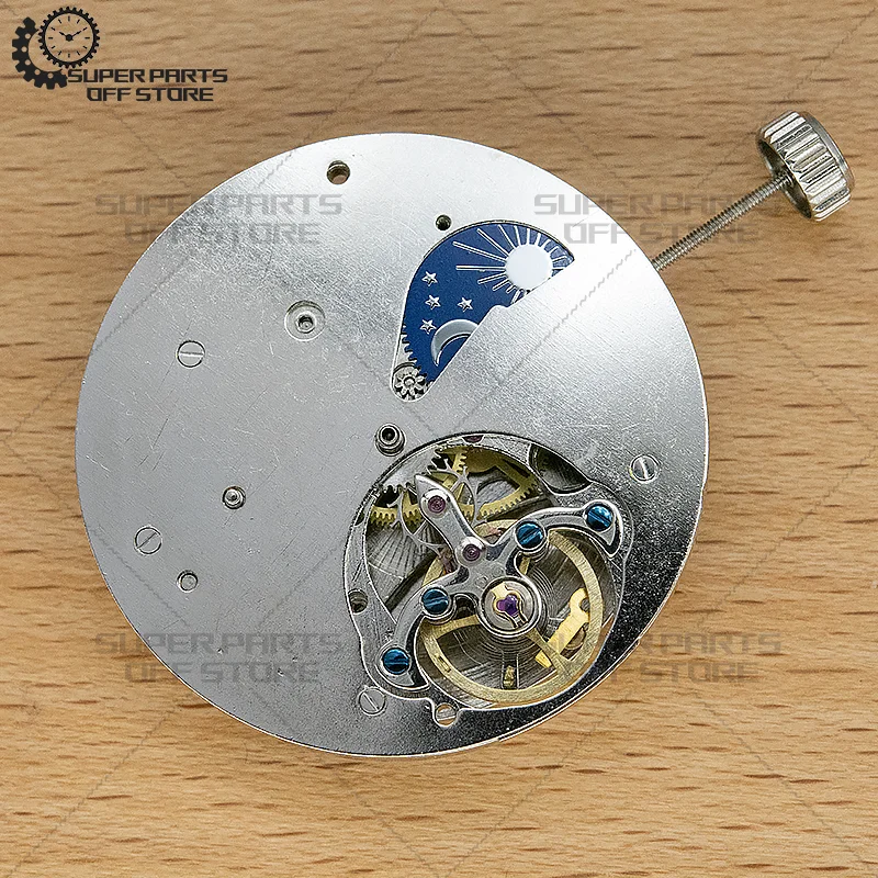 Čína automatický mechanický pohyb Tourbillon Dvojpínový polovičný pohyb ponechal malé druhé pravé hodinky Doplnky