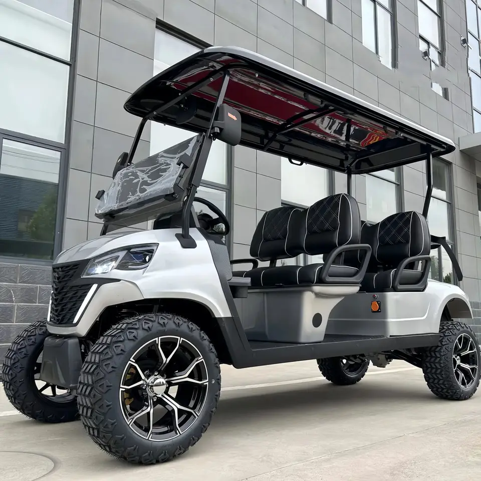 Čína moderný štýl dizajn poľovníctvo Elektrický golfový buggy 4 SEATER LITHIum BATTERICKÁ BATTERSKO ZRUŠENÝ 5KW/7,5 kW Golfový košík