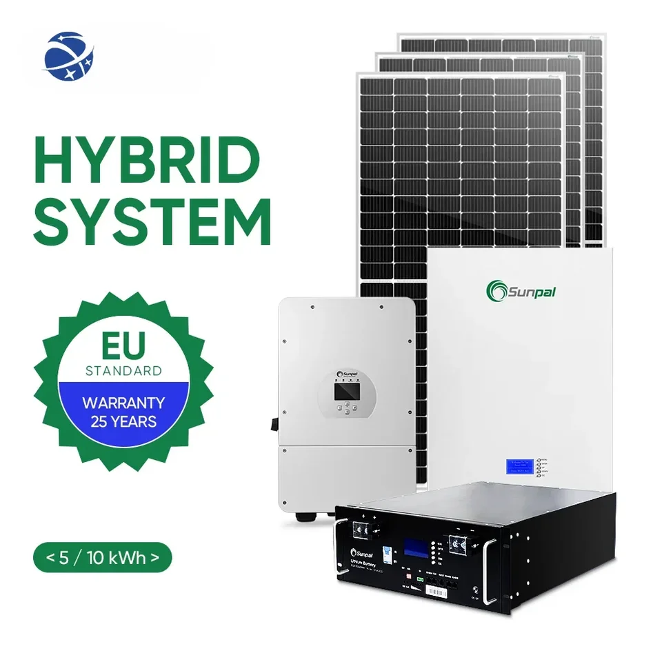 Čína Technológia Veľkoobchod cena hybridného hybridného systému Inverter 5KW 8KW 10KW 12KW Kompletný solárny panel Power System Upustený z mriežky