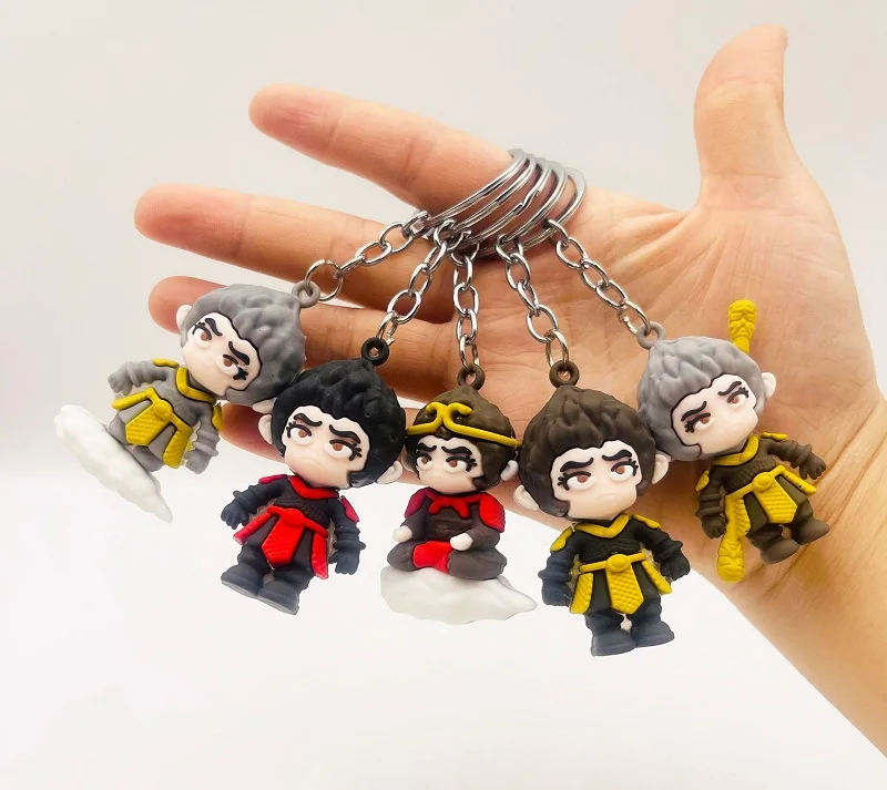 Čínska akčná hra Čierny mýtus Wukong Keychain Key Ring Ring For Bag Monkey King Sun Keyring Jewelry Gamer Fans Gaming Gift