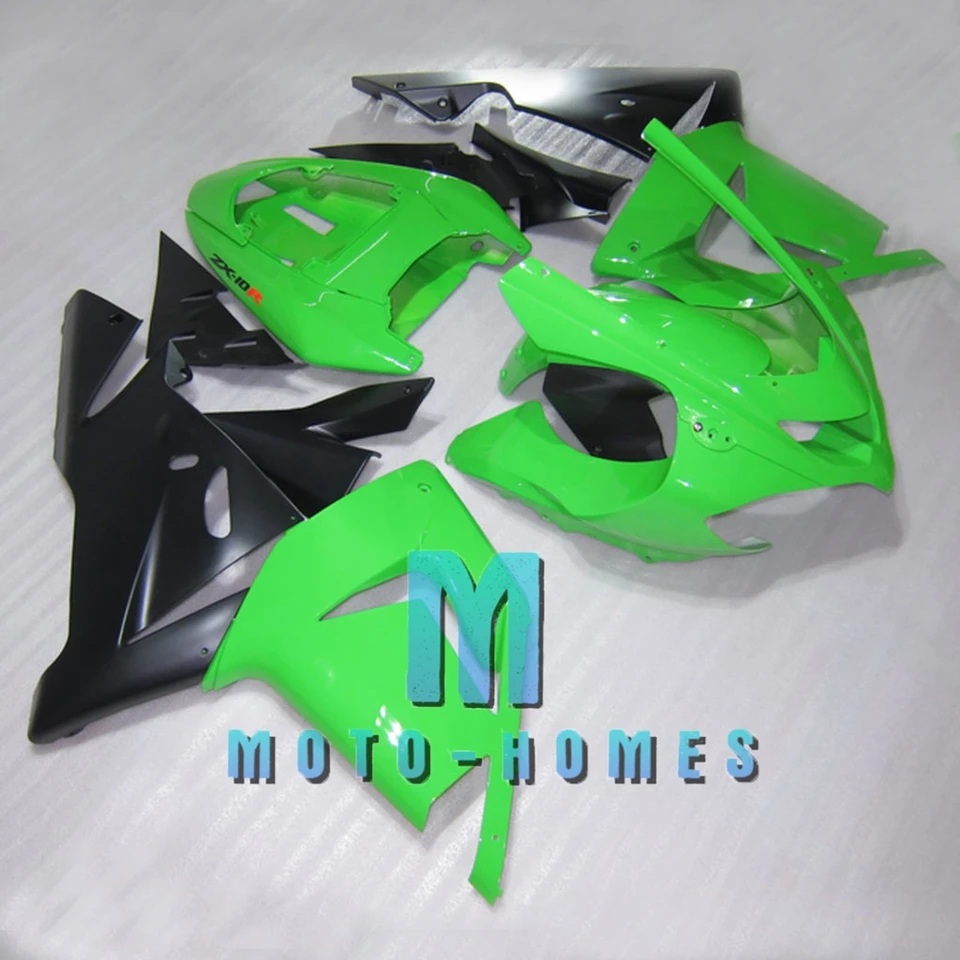 Čínska súprava zxmt fairing pre ZX10R 04 05 Kawasaki Ninja ZX-10R 2004 2005 Vysoká kvalita výmeny prestavby bicykla Zelená čierna čierna