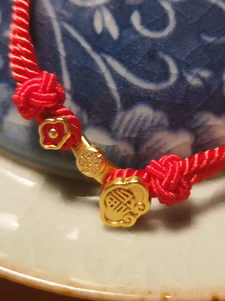 Čínske tradičné bohatstvo zlatá farba Ruyi červené zápästie Rank Rany Prouied Rany, pretože si človek želá šťastie, že Lanyard Accessories Osobnosť