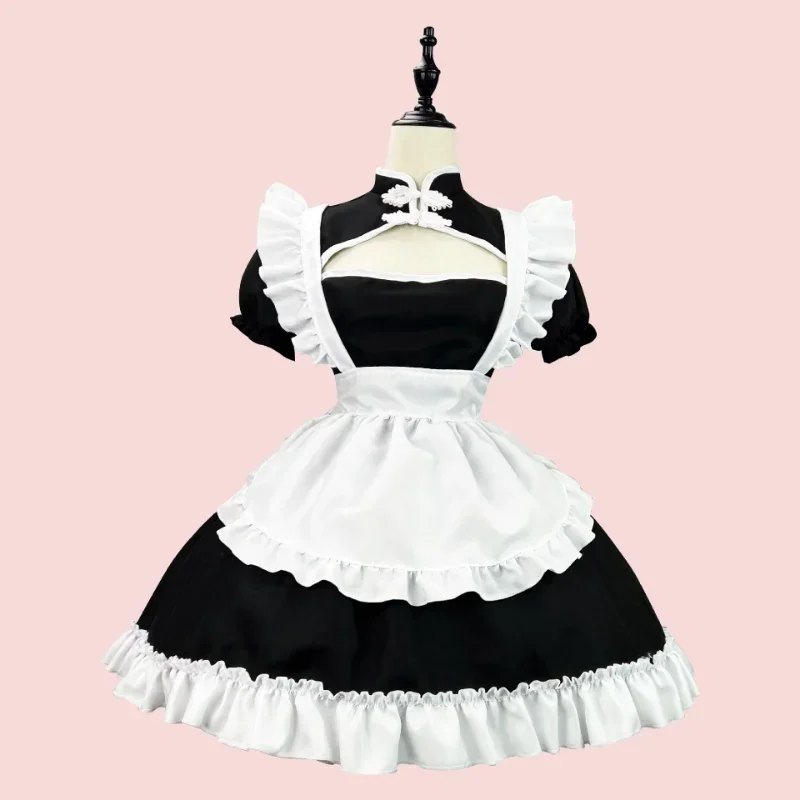 Čínsky chongsam anime cosplay cosplay kostým plus veľkosť lolita princezná Halloween čierna biela japonská škola dievča Kawaii Clothti K