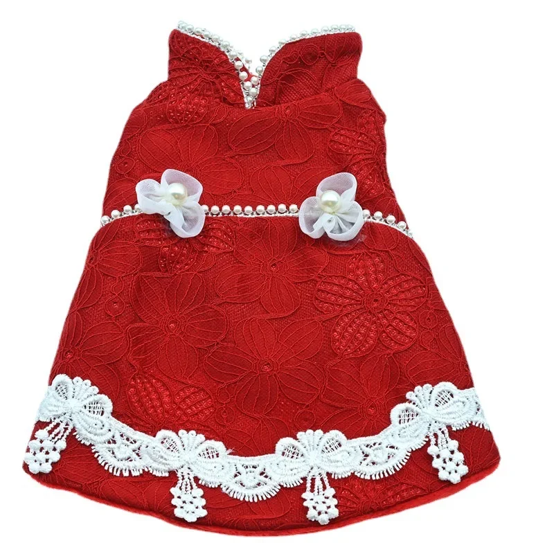 Čínsky nový rok pre domáce zvieratá oblečenie zimné psie vesta Cat Cat Cat Cat Puppy Apparel pudle Yorkie Maltese Bichon Pomeranian oblečenie