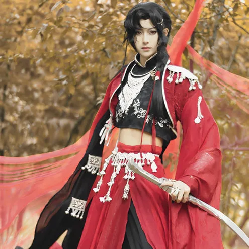 Čínsky televízny seriál TGCF Tian Guan Ci Fu Xie Lian Hua Cheng Cosplay kostým Hua Cheng Loulan Cos Cos Dress Hanfu Full Set