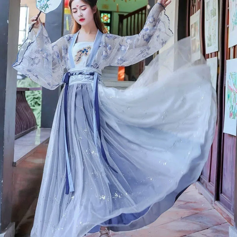Čínsky štýl hanfu šaty dámske tradičné princezné šaty Oriental rozprávkovo cosplay výkonnosť outfits halloween karneval hanfu
