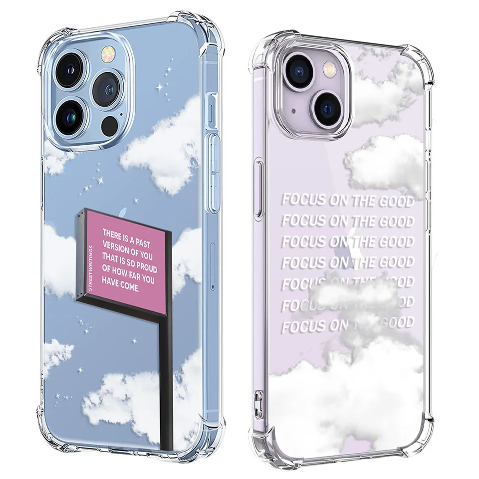 Číry biely oblak Cloud Cloud Conpost telefón pre Samsung Galaxy S8 S9 S10 Lite E S20 S21 S22 S23 Fe Plus Ultra A14 A24 A34 A54 Soft TPU TPU