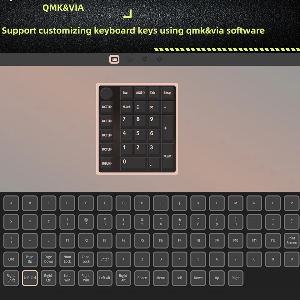 Číselná klávesnica 2,4 GHz/BT5.0/Káblové 26 Klávesov typu C externé numpadové horúce spustiteľné údaje o zadávaní údajov pre notebook Mac Windows Linux