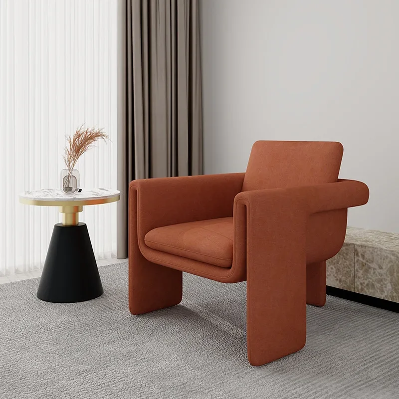 Čítanie dizajnérov Sofa Orange Obývacia izba Ergonomická mobil spoliehajú