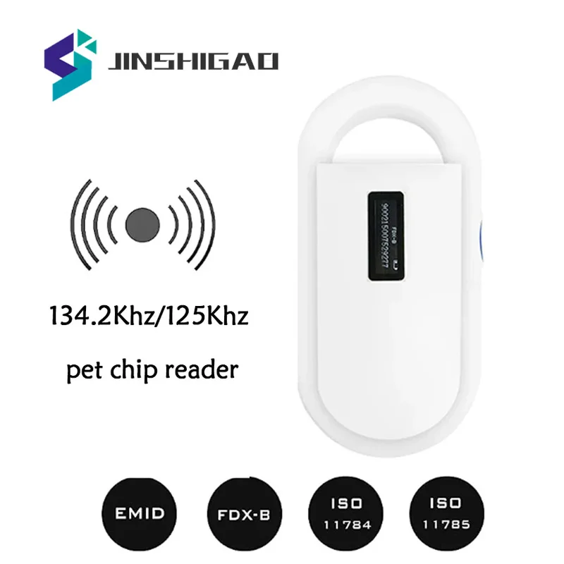 Čítačka ID PAT ID 134.2KHz Chip Transponder FDX-B PET SCANER ISO11784/5 Anim Animal RDID USB Dog Cat Horse Horse Handheld Microchip Scanner