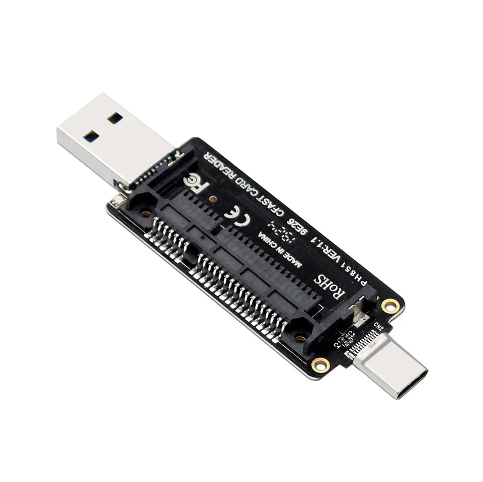 Čítačka kariet USB 2.0 Type-C-Cast Card Reader USB2.0 OTG pre počítač notebook pre notebook MacBook pre iPhone High-Speed ​​Cfast do typu C USB2.0