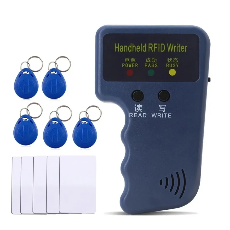 Čítačka kariet vreckového flipperu nula RFID 125kHz EM4100 Programátor spisovateľa kopírovania T5577 Značky kľúča keyfobs EM4305 EM4305