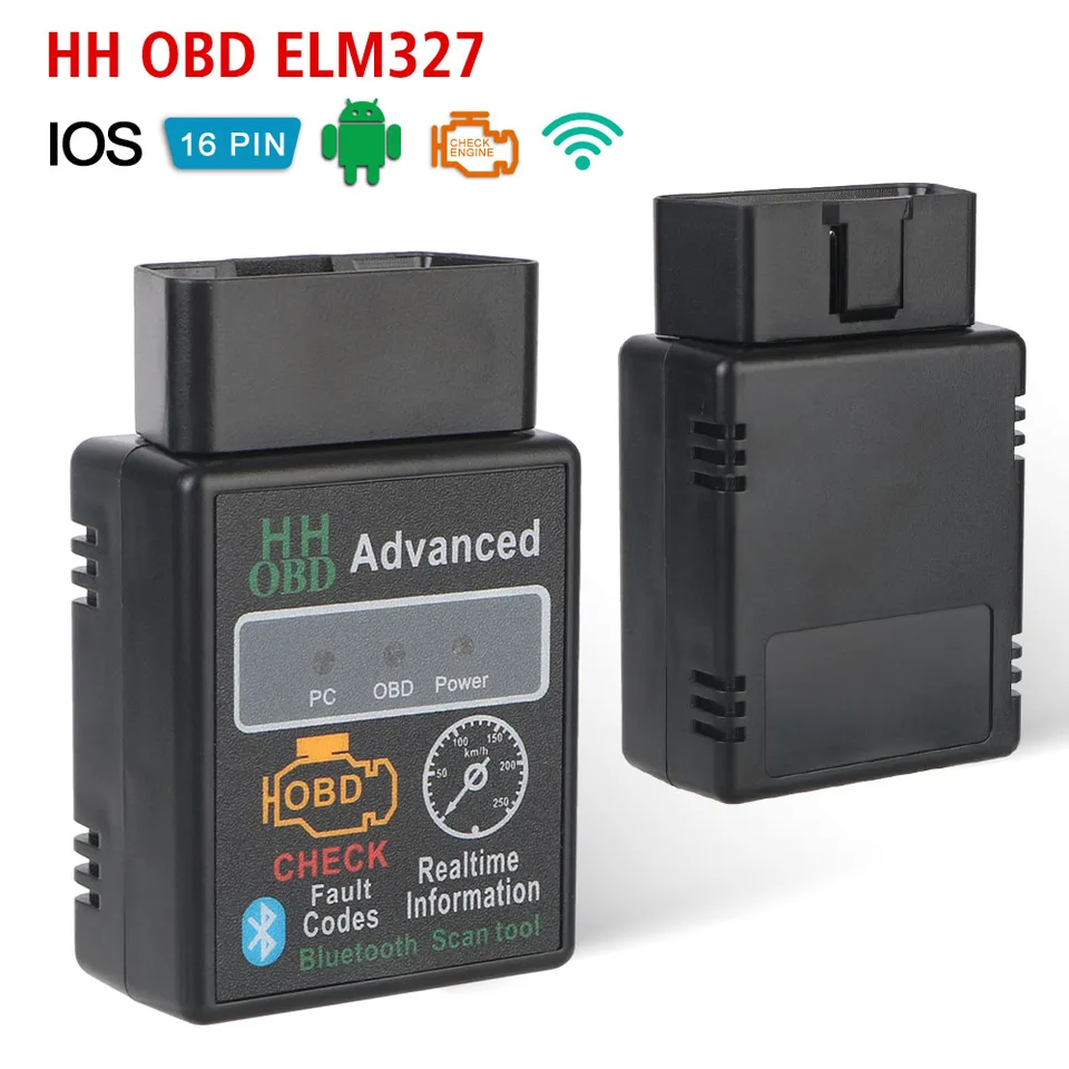 Čítačka kódu pre iOS/Android Bluetooth V2.1Detector Diagnostický skener ELM327 OBD2 Diagnostický nástroj Adaptér rozhrania