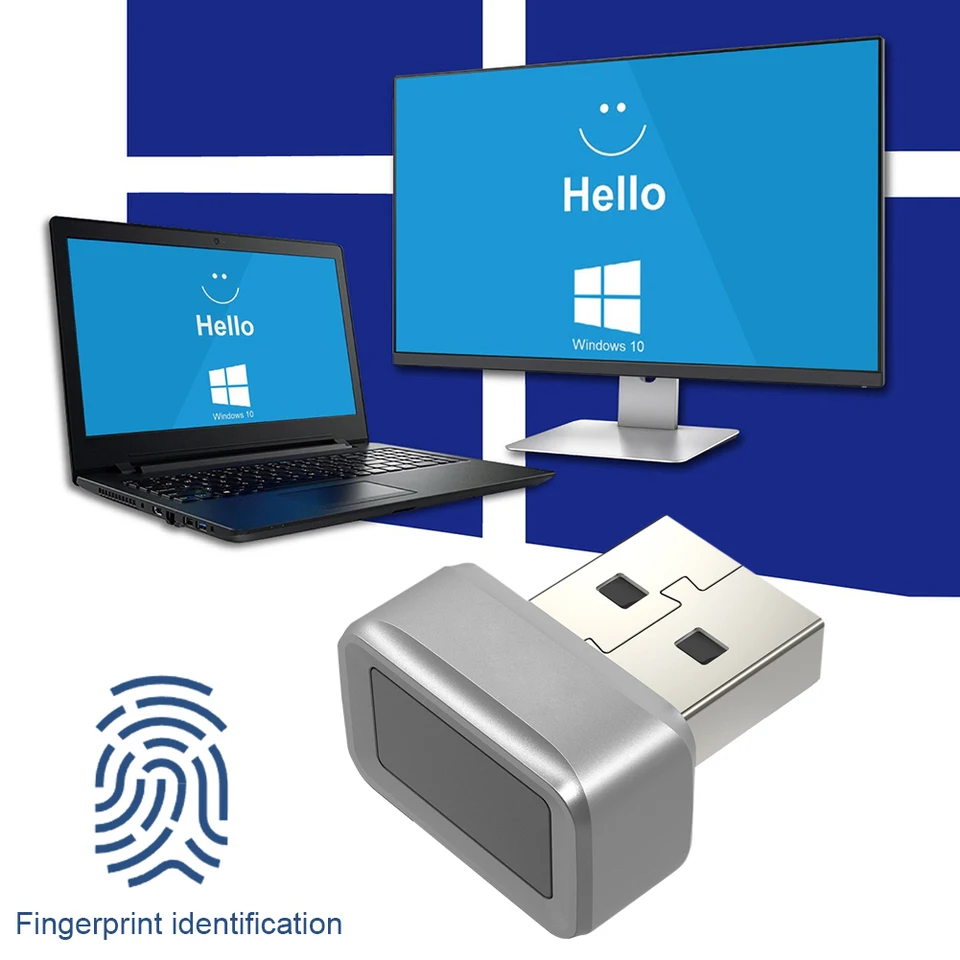Čítačka kľúčov odtlačkov prstov USB proti spoofingu Speedy zodpovedajúci bezpečnostným kľúčom Windows Hello 360 ° Touch Mini Fingerprint Reader pre PC