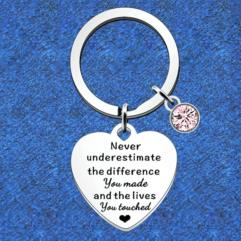 Ďakujem kolegom z spolupráce učiteľa Keychain kovový kov.
